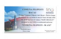 Vineri 20 iulie 2018 „ SF. ILIE" eveniment aniversar - „ COMUNA FILIPEȘTI -50 de ANI”